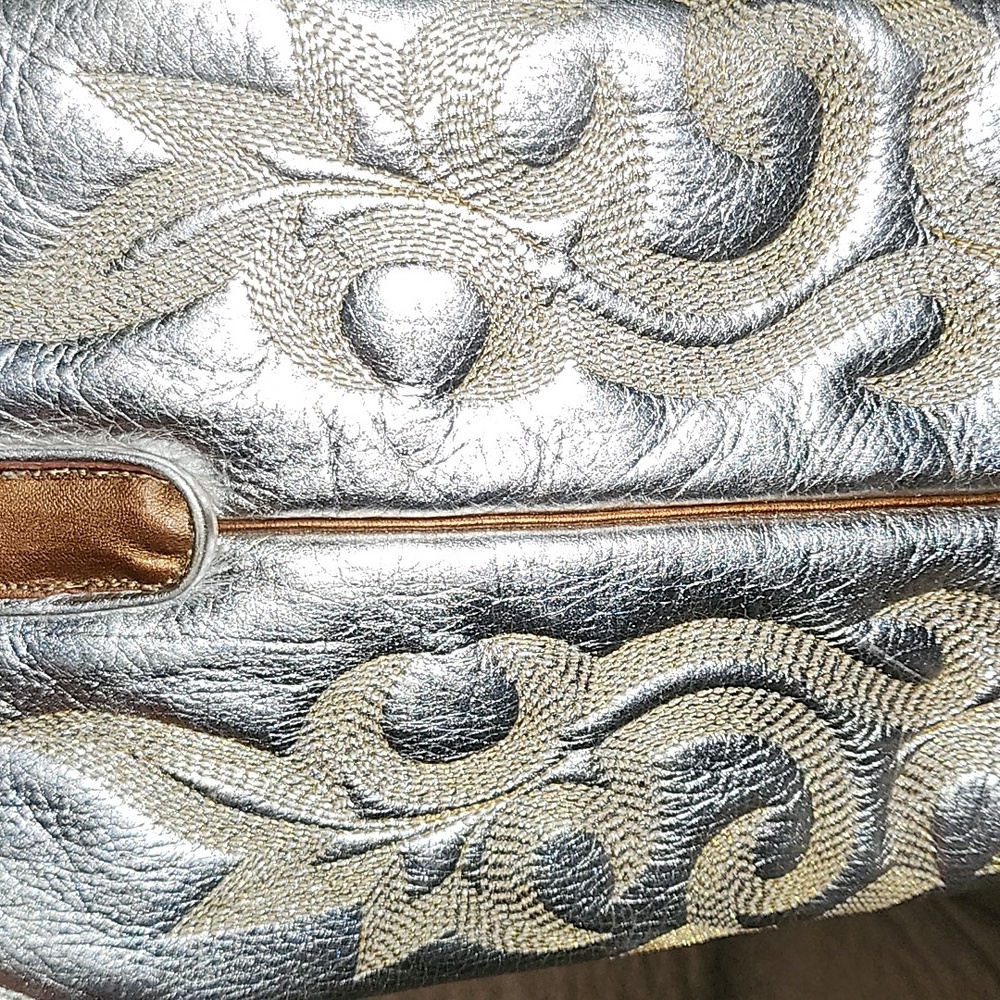 Silver and Brown Western Cowboy Boots - Picture 7 of 9